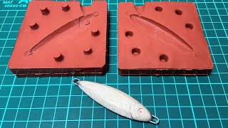 シリコーン型によるメタルジグの作り方【part2】　How to make metal jigs by the silicone molding