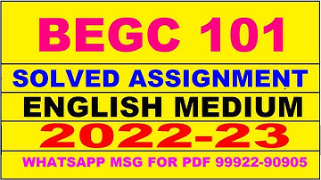 begc 101 solved assignment 2022-23 in english | begc 101 solved assignment 2022-23 | begc 101 2023