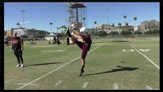 Michael Turk ASU Punter |6 Punts from Side Angle | How to Punt | Punting Form for Breakdown Film