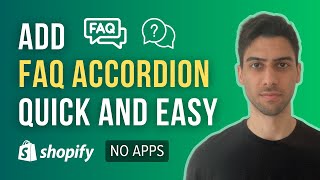 Shopify Tutorial: Adding FAQ Section Without Apps (super easy)