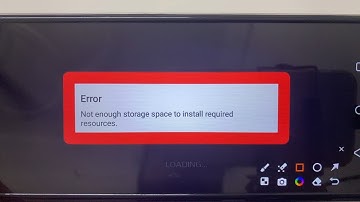 How to Fix Error Not enough storage space to install required resources problem solve