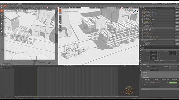 Animating a forklift picking and dropping objects