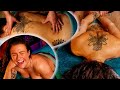 Beautiful soft  deep tissue full body massage for yoga instructor with soothing music no midrolls