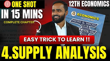 4.SUPPLY ANALYSIS  |EASY TRICK TO LEARN!!|ONE SHOT |12TH ECONOMICS|PRADEEP GIRI SIR