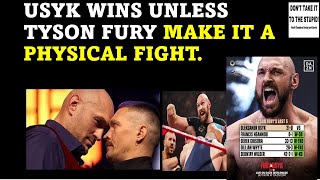USYK FOR THE WIN UNLESS FURY CAN MAKE IT PHYSICAL.