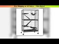 Pawhut 4 Tier Small Animal Cage with Wheels 80X52X128 cm Gray Wholesale Best Quality New Collection