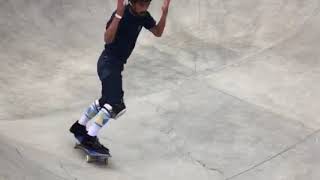 Board slide record at Vans Huntington Beach skate park