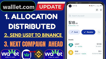 Walllet.com Update: Allocation Distributed | Send USDT to Binance & What’s Next