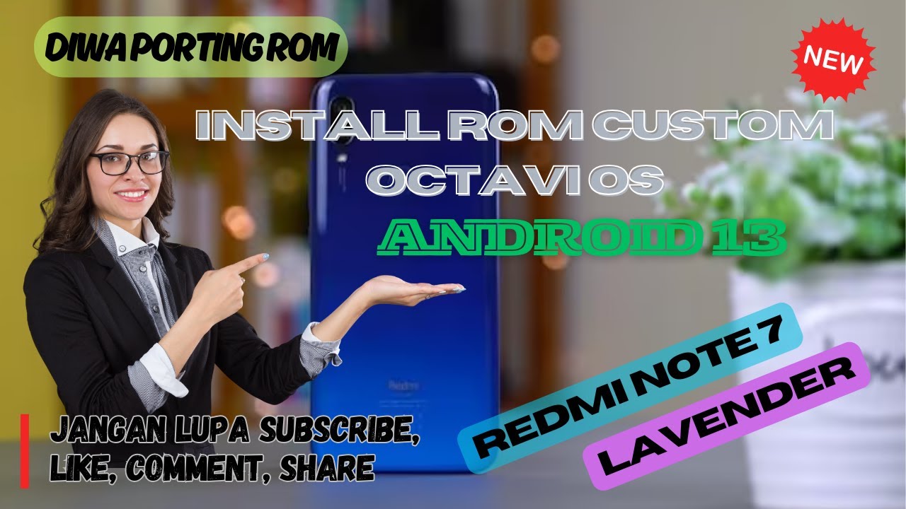 #customrom Custom Rom OctaviOS Redmi Note 7 Lavender Android 13 - YouTube