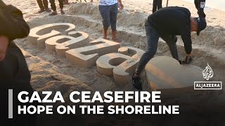 Palestinian Sculptors Create Art On Gaza Beach Sand To Escape Israels War