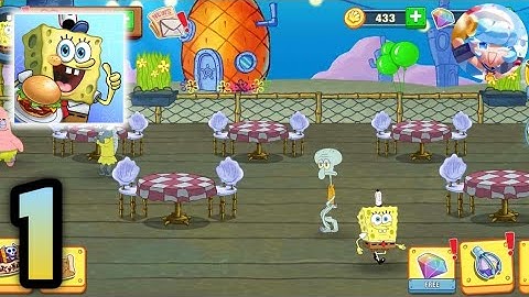 SpongeBob: Krusty Cook-Off - Gameplay Walkthrough Part 1 - Level 1-4 (iOS, Android)
