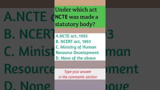 NCTE Act 1993 | NCTE #NCTE #neteducation #ntanet #ugcnet_paper2 #ugcnet #NTAUGCNET #NET2022