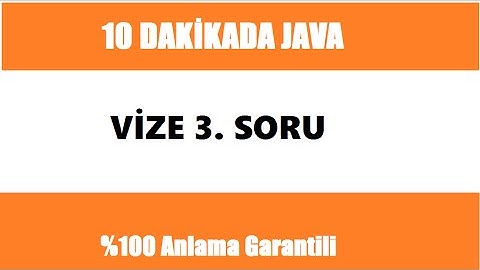 Vize 3. soru İnceleme