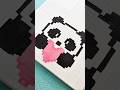 Pixel art panda | easy pixel art | malayalam| #shortsvideo