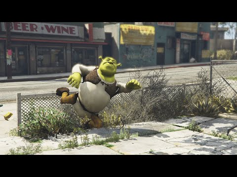 Shrek Trips And Loses It At Franklin (Voiced By Shrek) [GTA V]