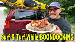 Cooking Surf & Turf While BOONDOCKING