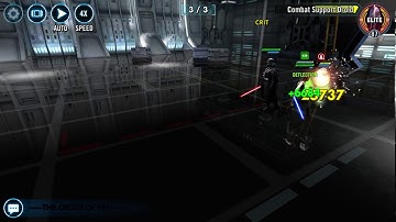 Rey Jedi training vs Darth Vader (Galaxy of Heroes)