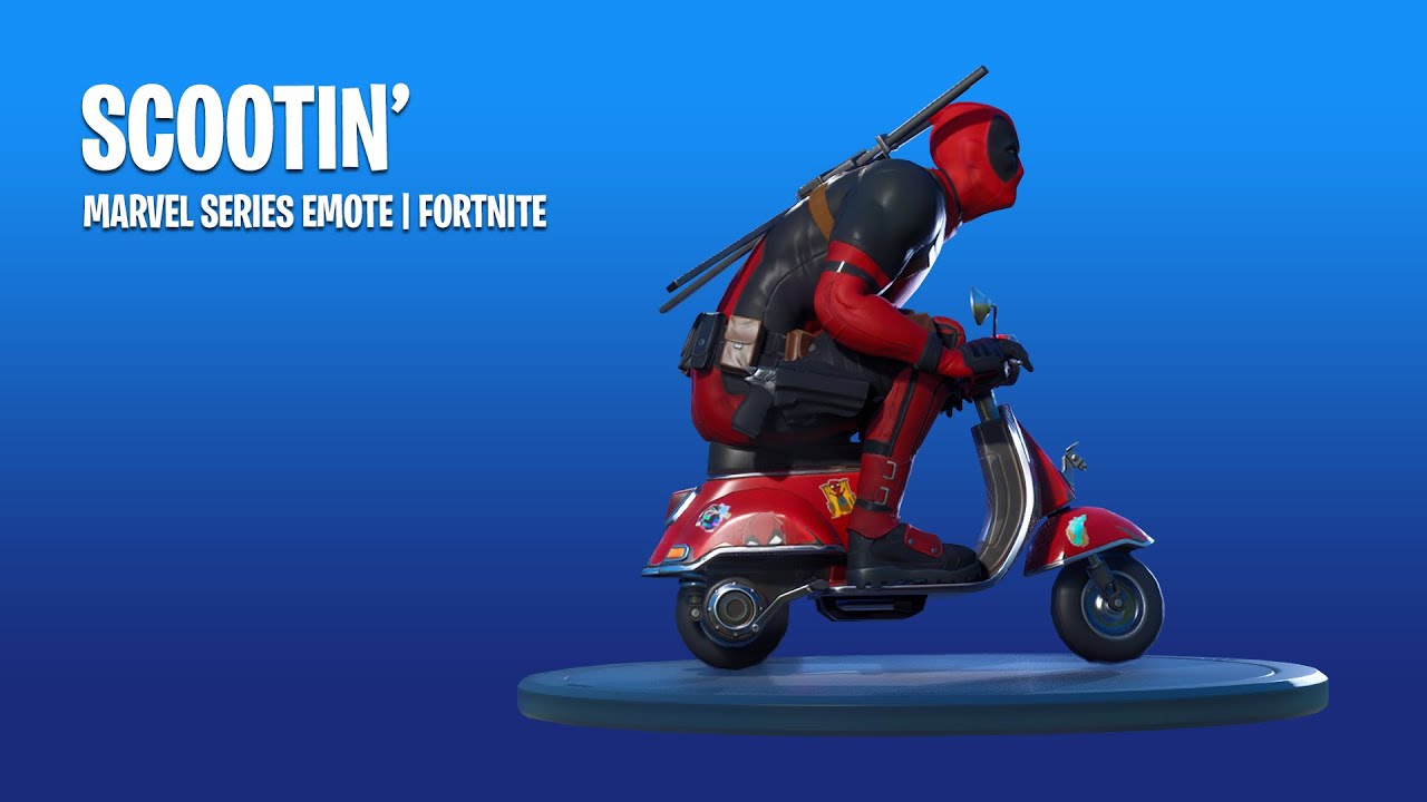 5 minutes of Scootin' Emote Fortnite featuring Deadpool YouTube