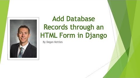 Django 5: Use a Form in a Django Template to Add to a Database Table