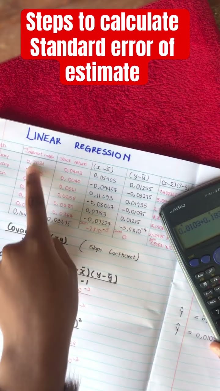 Standard Error Of Estimate Linear Regression
