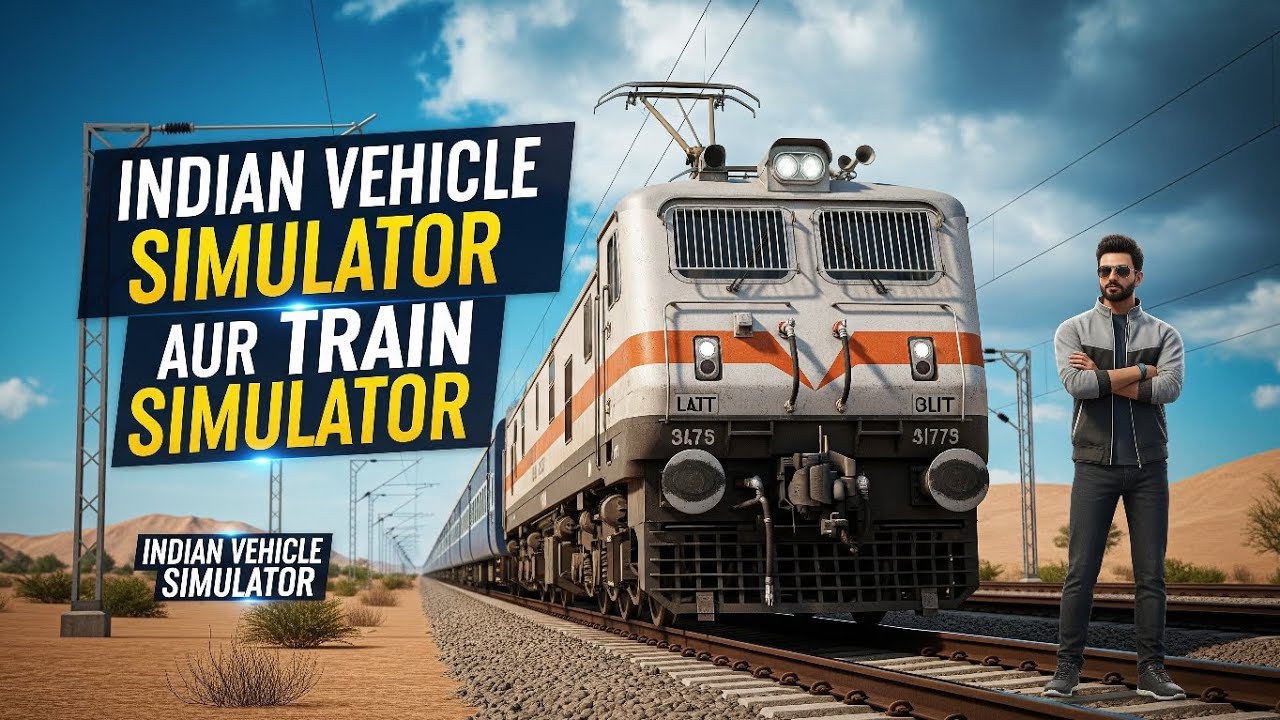 Indian vehicle simulator and train simulator game play 🚇 Atharv Gamerz44