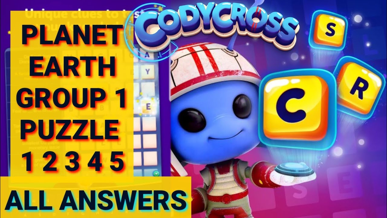 CodyCross Answers Planet Earth Group 1 Puzzle 1 2 3 4 5 Crossword/ -
