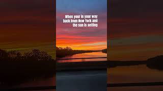 When York on your way back from New York #nyc #ny #sunset #city #amazing #sunrise