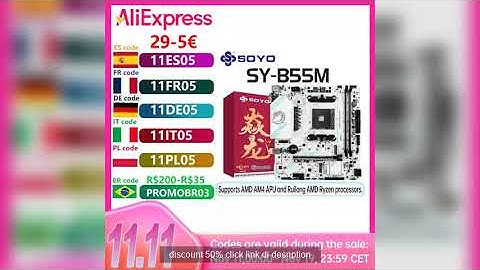 SOYO AMD B550M Gaming Motherboard USB3.1 M.2 Nvme Sata3 DDR4 Dual Chan Discount 50%