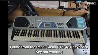 Scrap-n-Repair: Casio CTK-481 Key not working