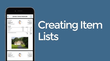 Quick Service Estimates And Invoices | Creating Item Lists