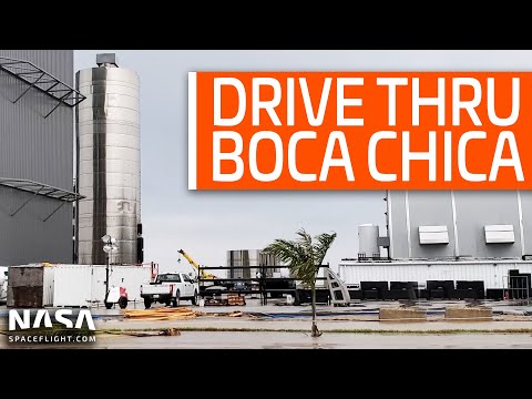 SpaceX Boca Chica - Rainy Day Drive Past