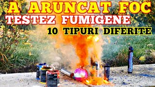 10 TIPURI DIFERITE DE FUMIGENE COLORATE - TESTEZ care este cea mai BUNĂ FUMIGENĂ?