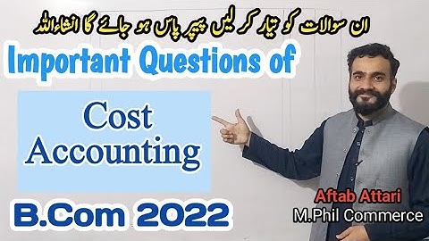 important questions of cost accounting | cost accounting important questions | smart syllabus