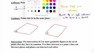 1.1 Points, Lines, Planes (Geometry) Part 1