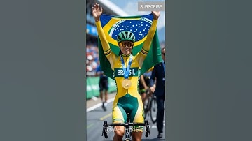 Brazilian Champion Celebrates Track Cycling Gold! 🇧🇷🔥#beauty #athlete #olympics #sports #motivation
