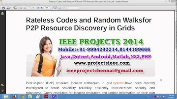 Rateless Codes and Random Walksfor P2P Resource Discovery in Grids