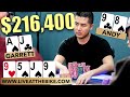 High Stakes Poker Hand Goes OFF THE DEEP END $216,400 at Stake | Garrett Adelstein vs Andy