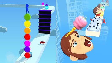 Stack Rider Vs Cotton Candy Run 3D☀️🔥🍭 All Levels Gameplay Walkthrough Android, iOS NEW UPDATE!!!