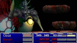 FFVII - Level 8 Cloud vs Bizarro Sephiroth (No Materia)