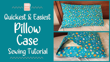 Quickest & Easiest pillow case sewing tutorial (with a foldover flap)