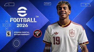 تحميل لعبة PES 2026 PSP من ميديا فاير بالتعليق العربي بدون نت /PES 2026 ISO