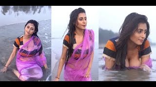 Saree Samudra Hot Edit Maria 2019 Hot Model Maria Sea Side Saree Shoot Saree Lovers Tv