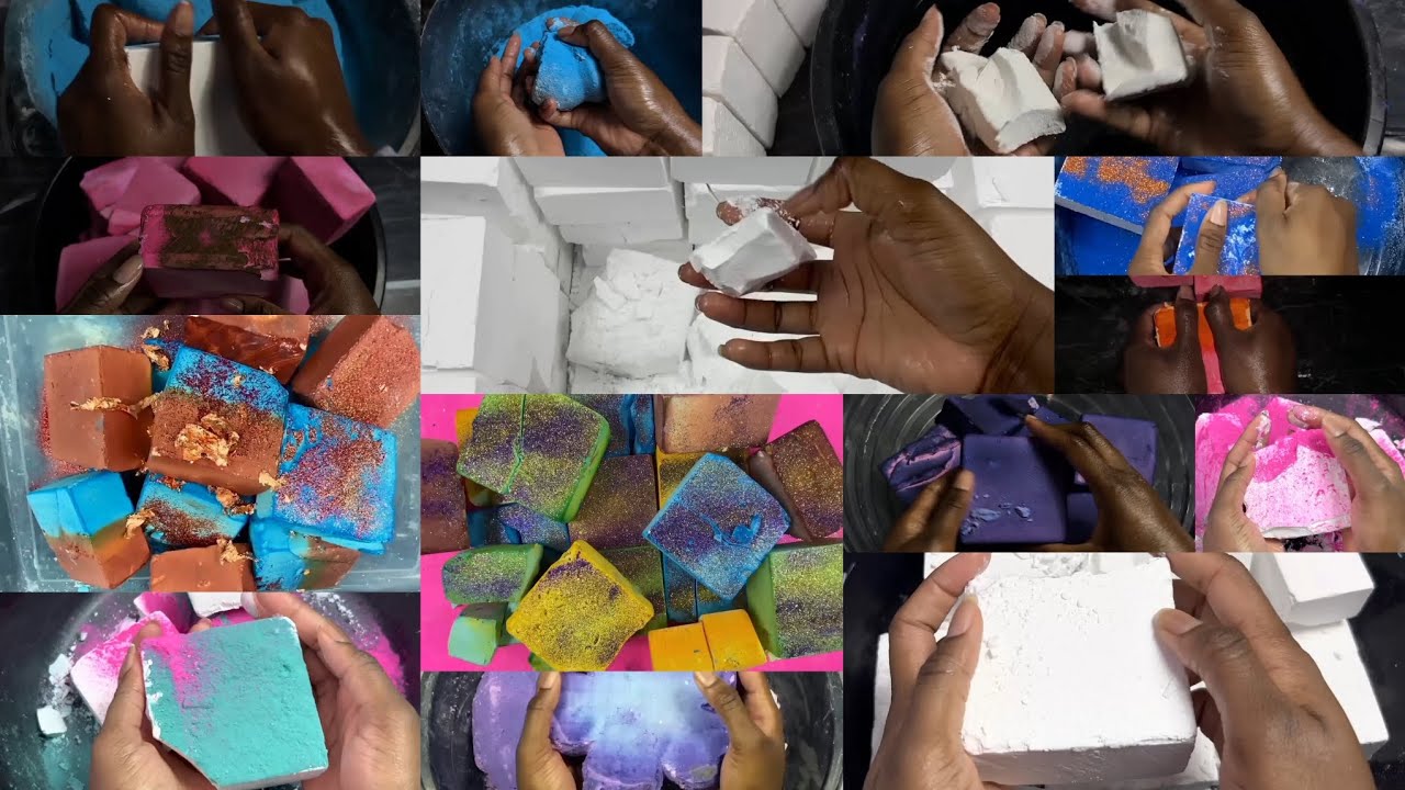 Bsn soft Buttery gymchalk crushing by nothing_but_crunch : satisfying Edit compilation | pj, dyed 🤍🌊