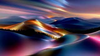 Surreal Colorful Sand Dunes Twilight Loop 4K