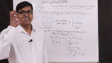 SOLUTIONS (PART-9) #COLLIGATIVE PROPERTIES #RELATIVE LOWERING OF VAPOUR PRESSURE #CBSE/NEET/IITJEE