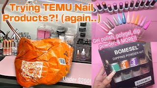 Unboxing the MOST AFFORDABLE Nail Products for Beginners.. HUGE Temu Nail Haul! ALL UNDER $200!!