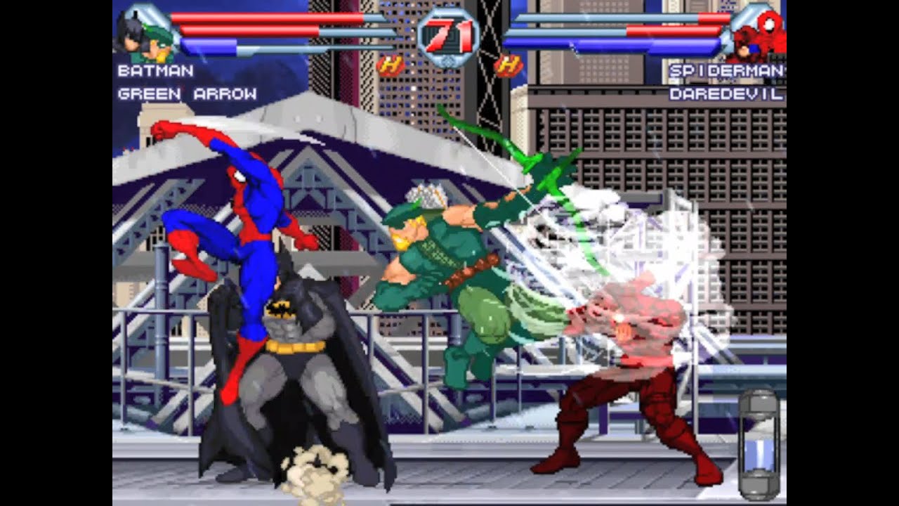 Batman & Green Arrow vs Spiderman & Daredevil - YouTube