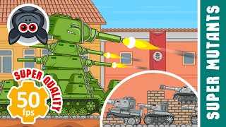 KV-44 vs Super Soldiers. Steel Monsters. Cartoons About Tanks