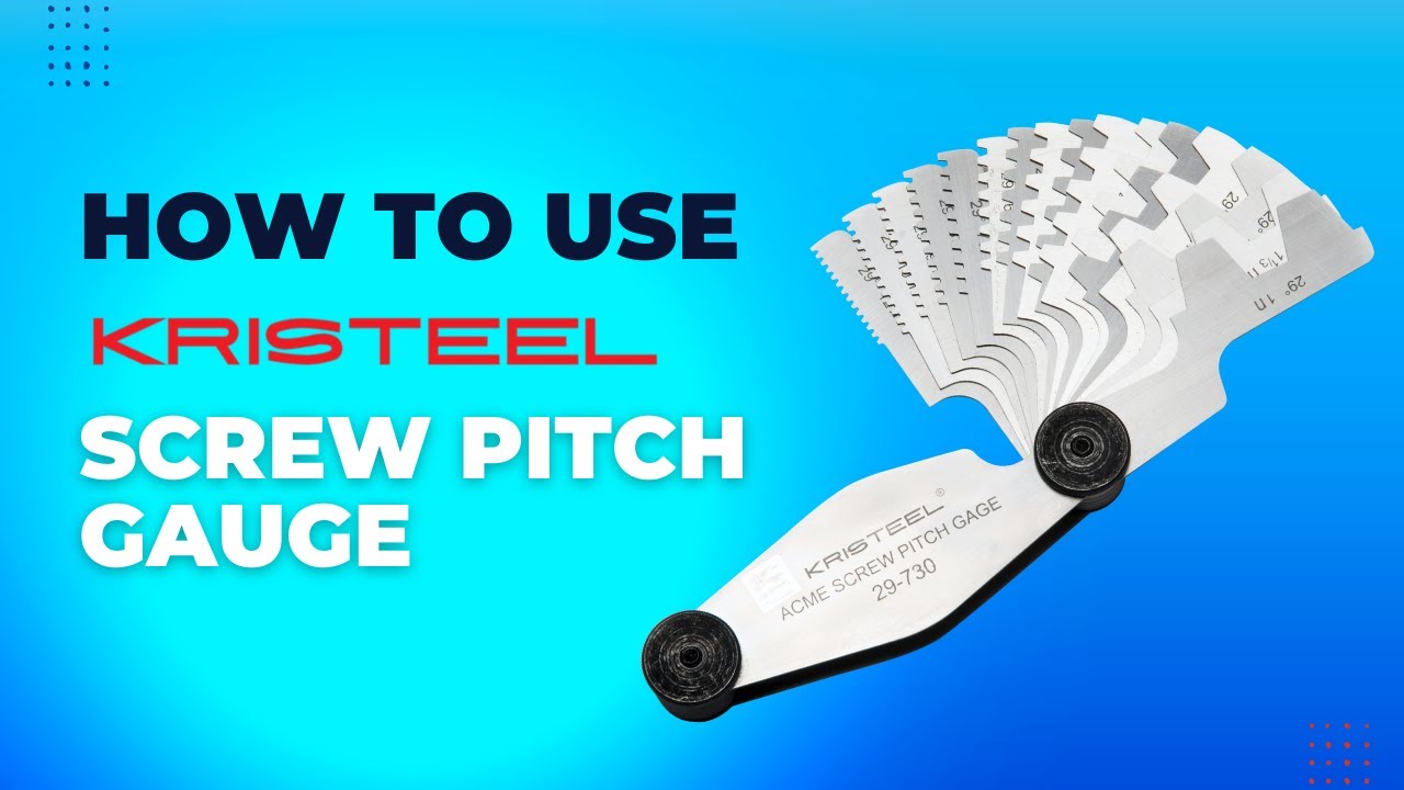 How to use KRISTEEL ACME Screw Pitch Gauge with Example explained YouTube