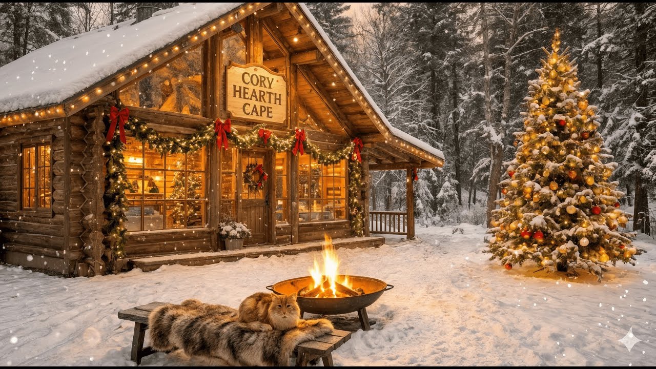 Christmas Glow Haze — 4K Fireplace Ambience & Quiet Atmosphere(NO ADS)